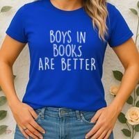 Boys In Books Are Better Funny Women's T-Shirt thumb 2