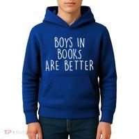 Boys In Books Are Better Funny Kids Hoodie thumb 4