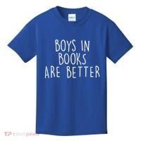 Boys In Books Are Better Funny Kids T-Shirt thumb 0