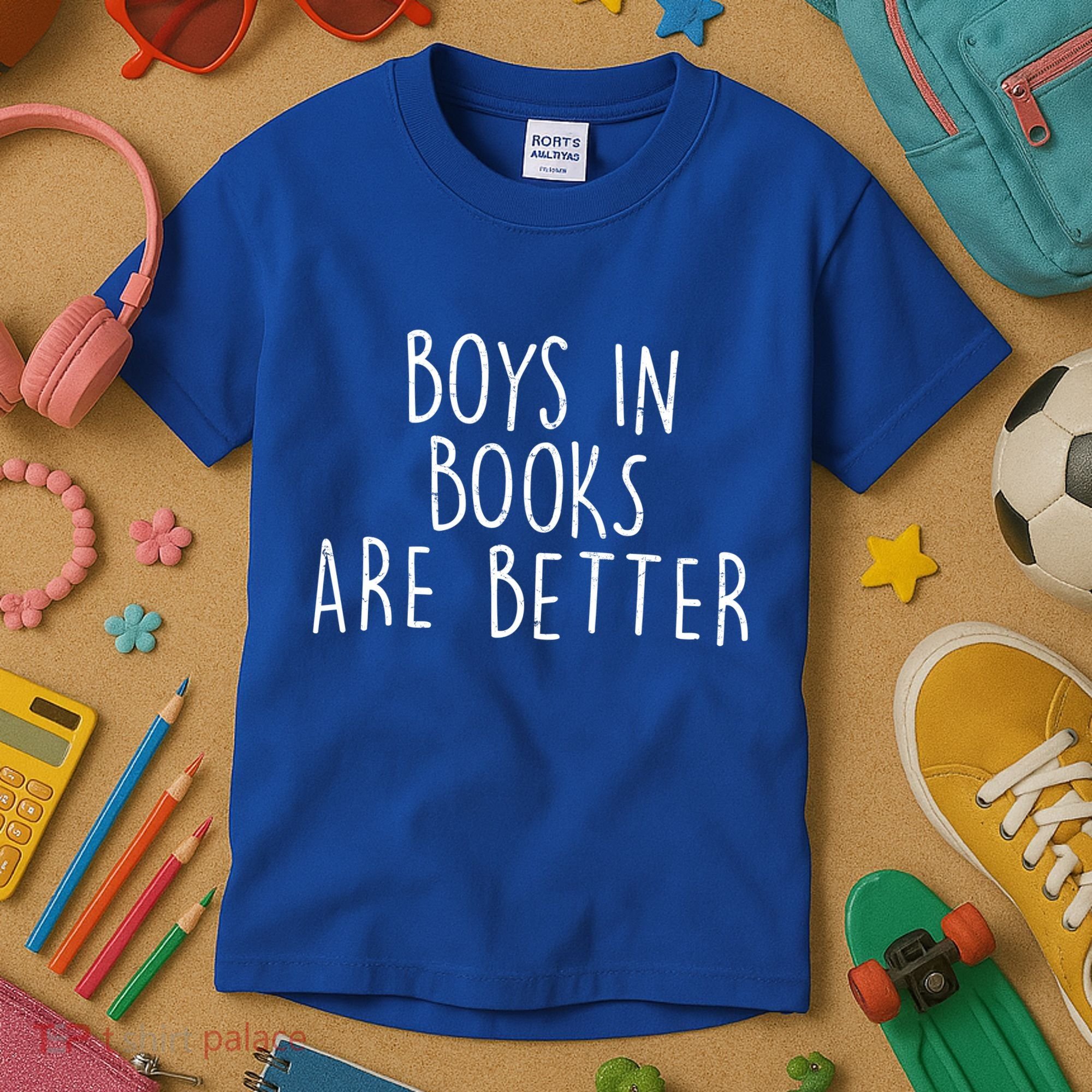 Boys In Books Are Better Funny Kids T-Shirt