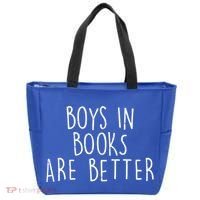 Boys In Books Are Better Funny Tote Bag thumb 0