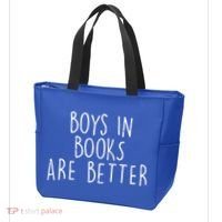 Boys In Books Are Better Funny Tote Bag thumb 3