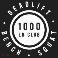 Back Print 1000lb Club Powerlifting Barbell Strong Novelty Cool Gift Women's Sweatshirt thumb 2