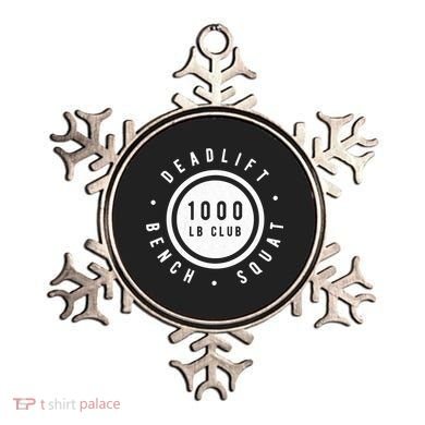 Back Print 1000lb Club Powerlifting Barbell Strong Novelty Cool Gift Ornament