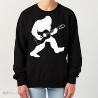 Bigfoot Playing Acoustic Guitar Women's Sweatshirt thumb 0