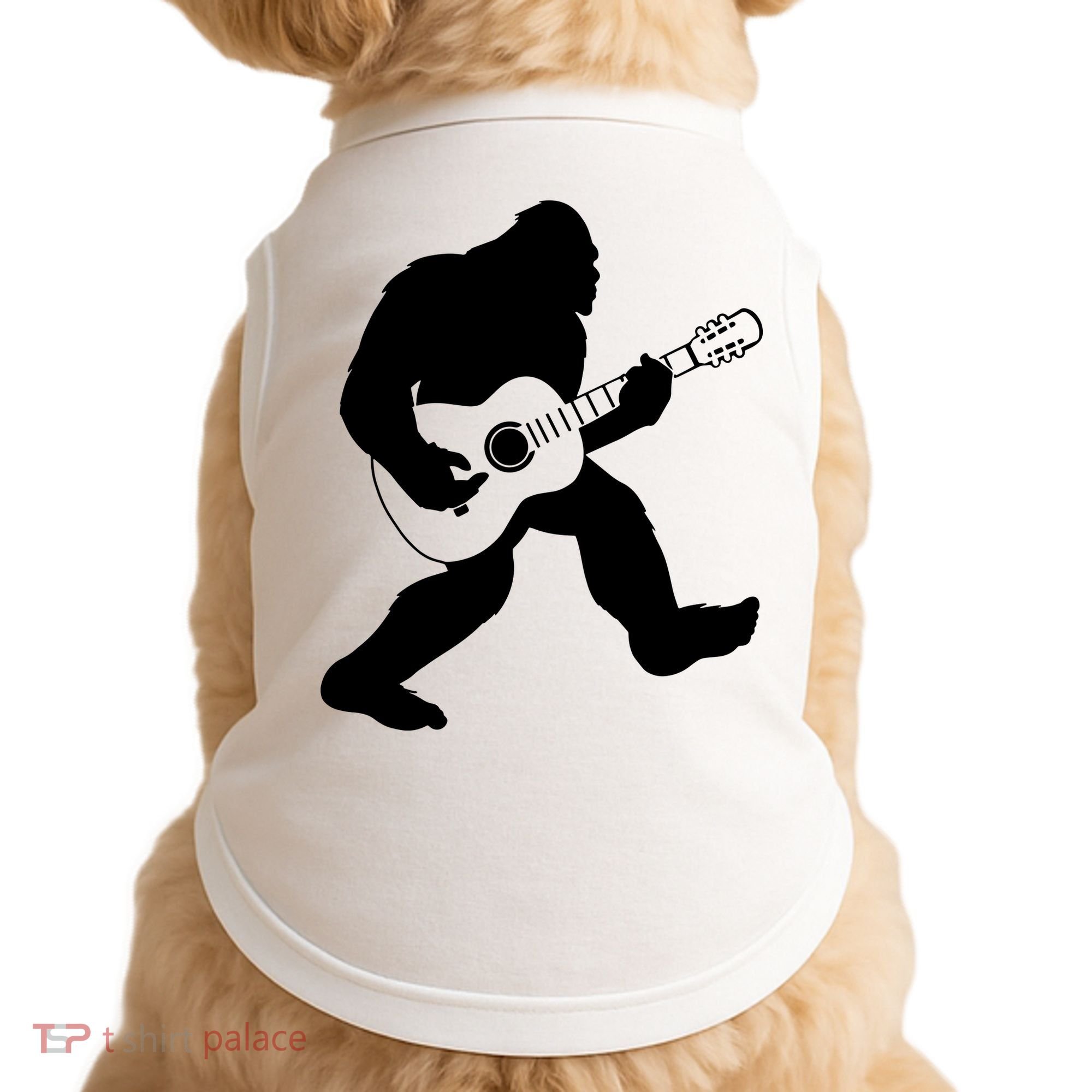 Bigfoot Playing Acoustic Guitar Doggie Tank