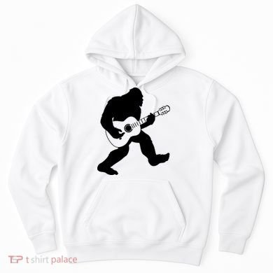 Bigfoot Playing Acoustic Guitar Hoodie
