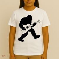 Bigfoot Playing Acoustic Guitar T-Shirt thumb 4