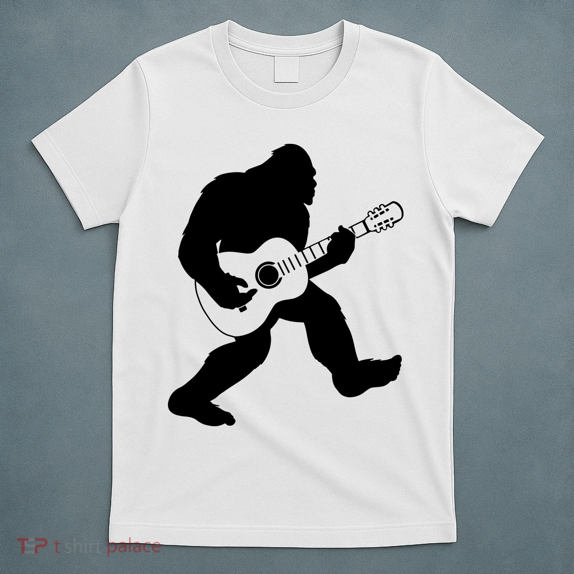 Bigfoot Playing Acoustic Guitar T-Shirt