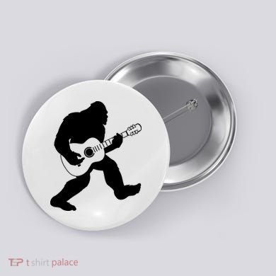 Bigfoot Playing Acoustic Guitar Button