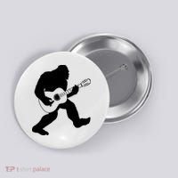 Bigfoot Playing Acoustic Guitar Button thumb 0