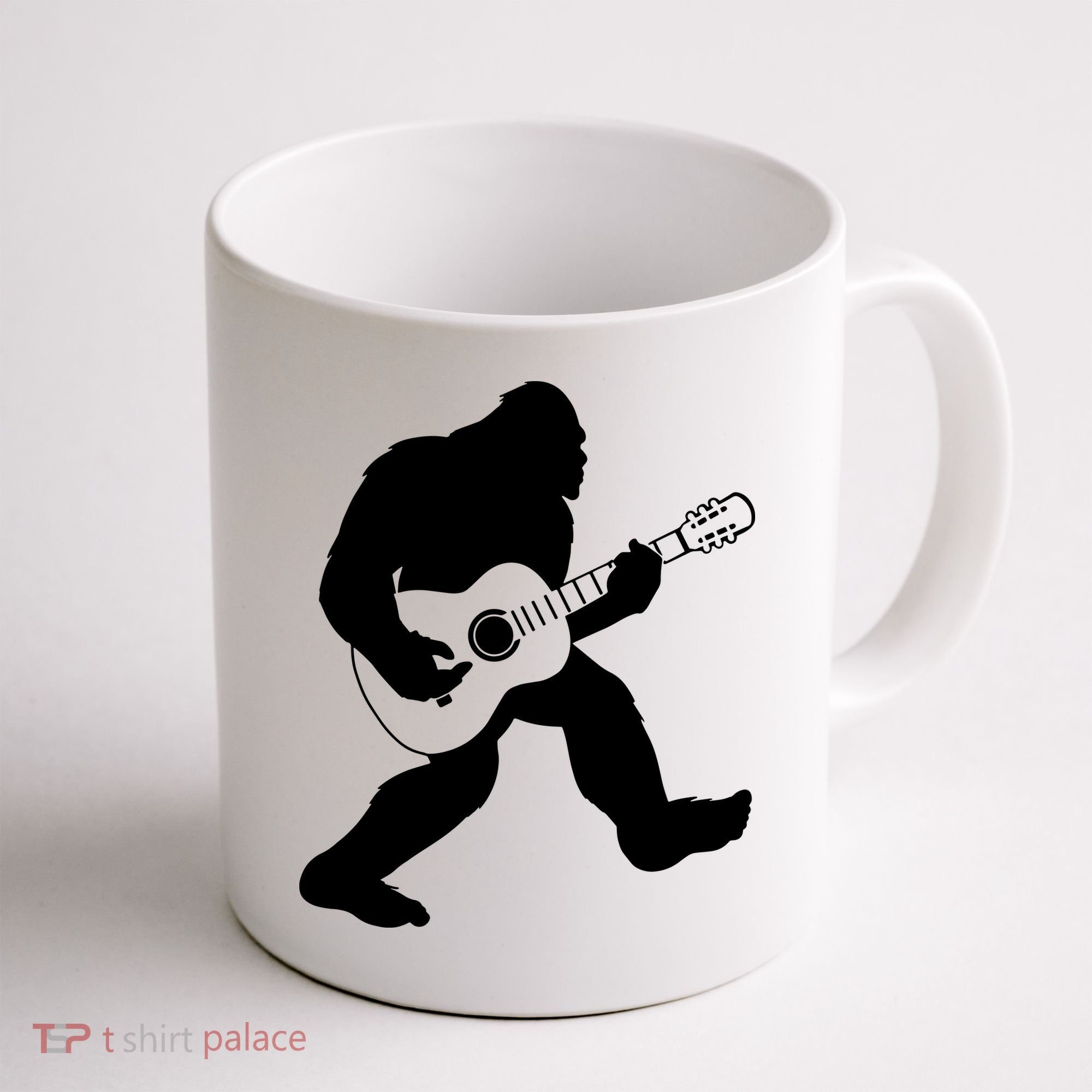 Bigfoot Playing Acoustic Guitar Coffee Mug
