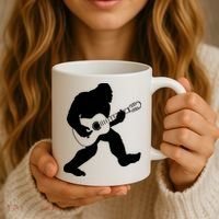 Bigfoot Playing Acoustic Guitar Coffee Mug thumb 3