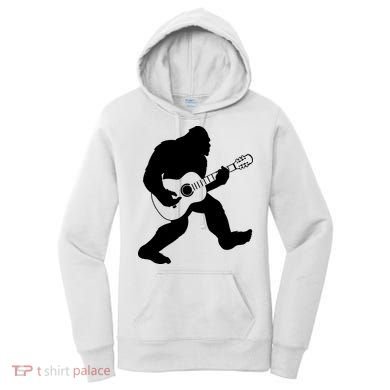 Bigfoot Playing Acoustic Guitar Women's Hoodie