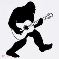 Bigfoot Playing Acoustic Guitar Women's Hoodie thumb 2