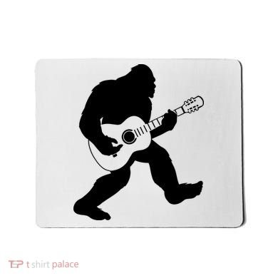Bigfoot Playing Acoustic Guitar Mousepad