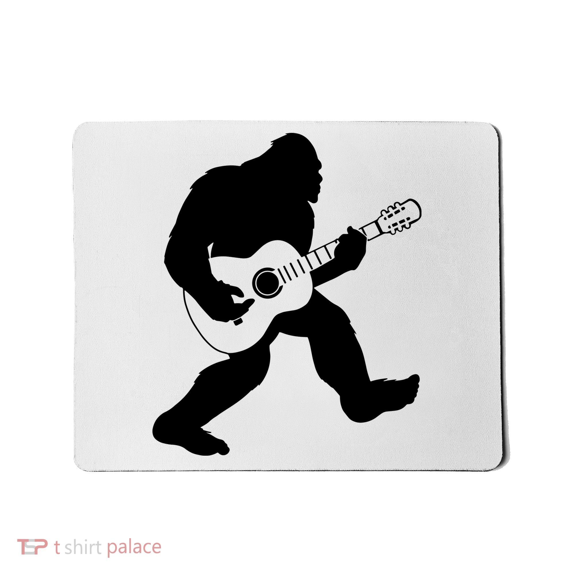 Bigfoot Playing Acoustic Guitar Mousepad