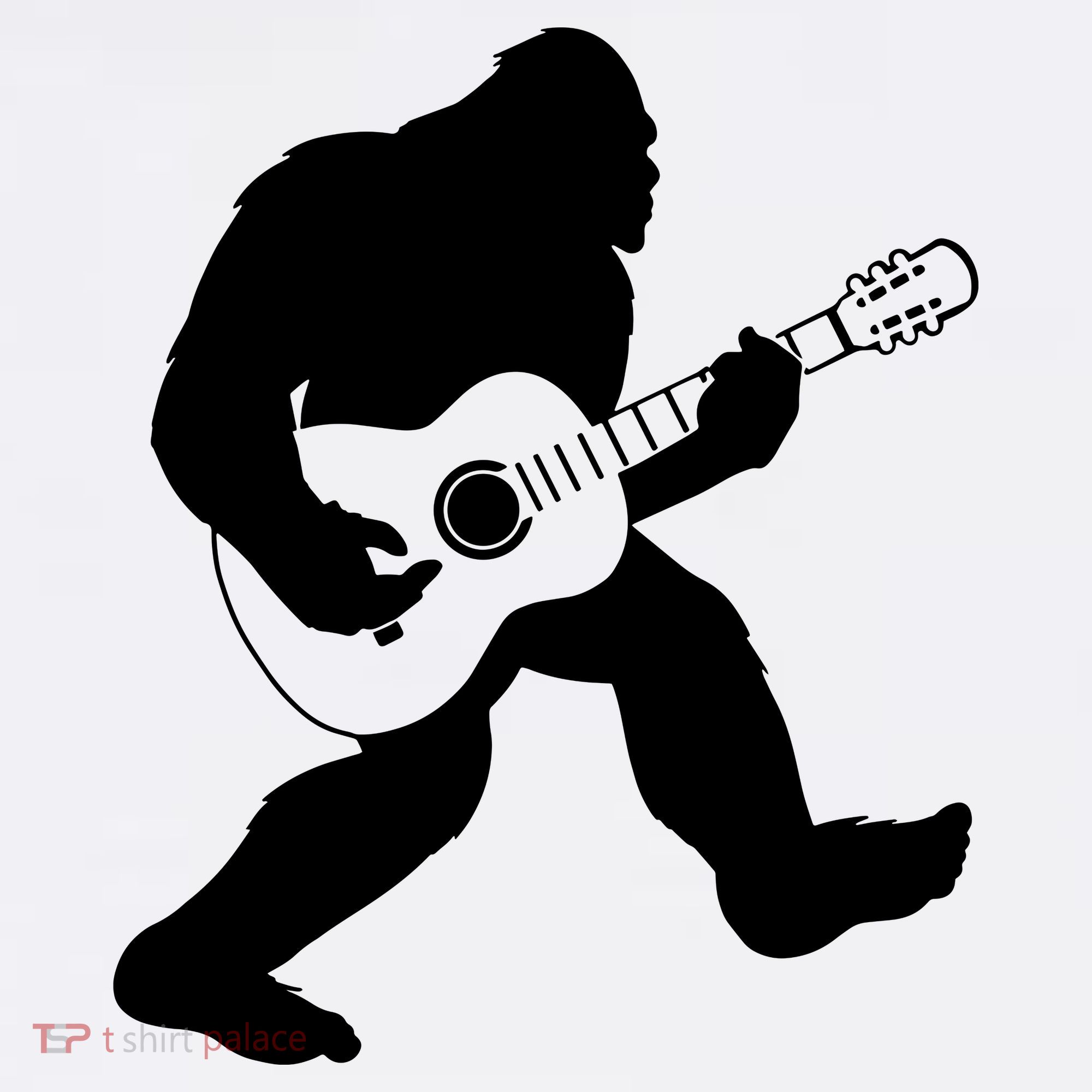 Bigfoot Playing Acoustic Guitar Women's Tank Top