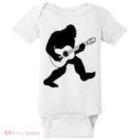 Bigfoot Playing Acoustic Guitar Baby Bodysuit thumb 0