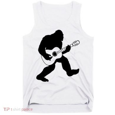 Bigfoot Playing Acoustic Guitar Tank Top