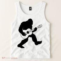 Bigfoot Playing Acoustic Guitar Tank Top thumb 2