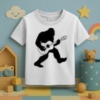 Bigfoot Playing Acoustic Guitar Toddler T-Shirt thumb 3