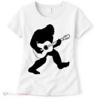 Bigfoot Playing Acoustic Guitar Women's T-Shirt thumb 0