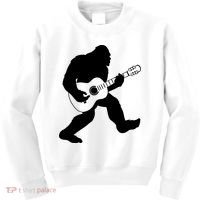 Bigfoot Playing Acoustic Guitar Kids Sweatshirt thumb 0