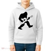 Bigfoot Playing Acoustic Guitar Kids Hoodie thumb 4