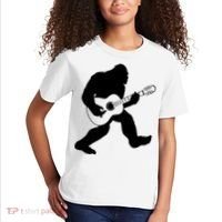 Bigfoot Playing Acoustic Guitar Kids T-Shirt thumb 2