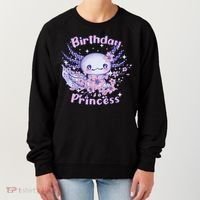 Birthday Princess And Axolotl Birthday Women's Sweatshirt thumb 0