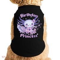 Birthday Princess And Axolotl Birthday Doggie Tank thumb 0