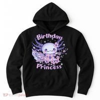 Birthday Princess And Axolotl Birthday Hoodie thumb 0