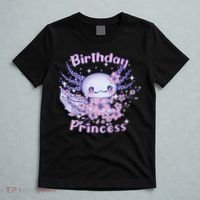 Birthday Princess And Axolotl Birthday T-Shirt thumb 5