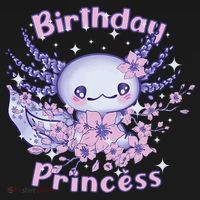 Birthday Princess And Axolotl Birthday Bucket Hat thumb 4