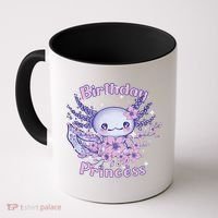 Birthday Princess And Axolotl Birthday Coffee Mug thumb 0