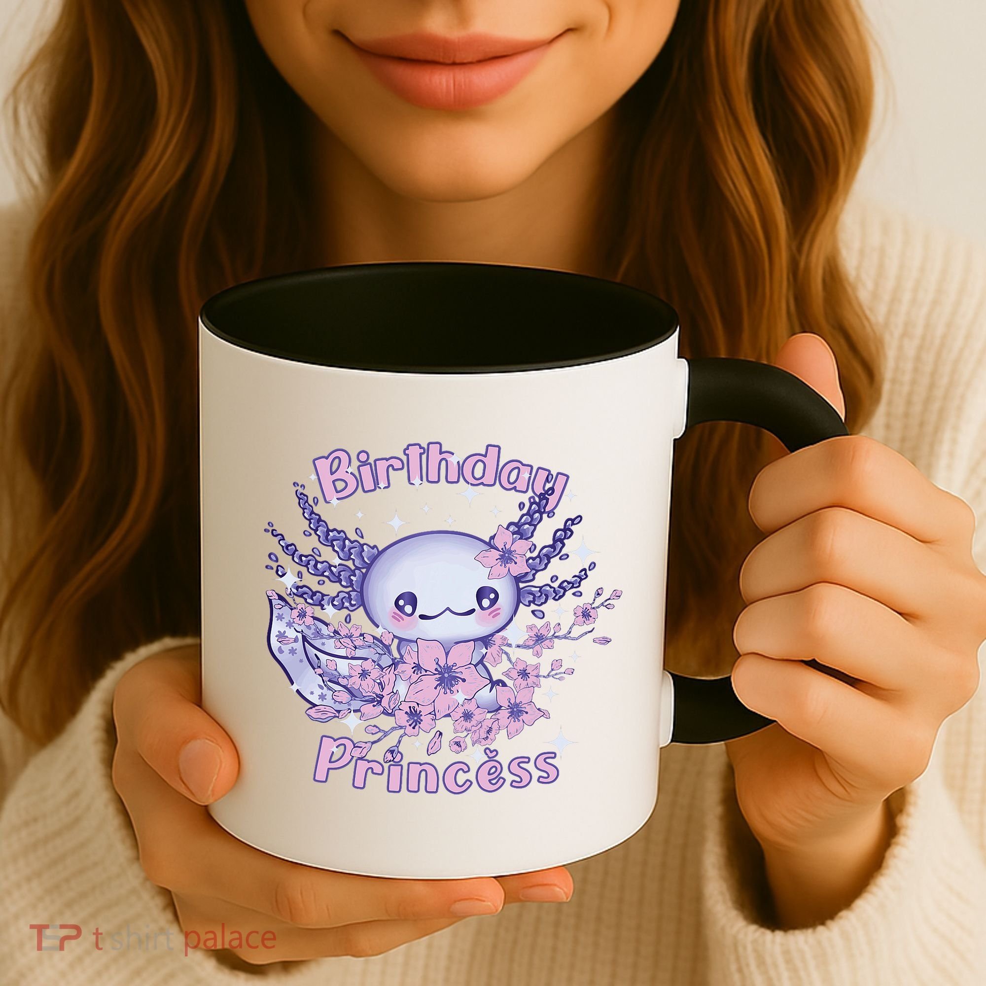 Birthday Princess And Axolotl Birthday Coffee Mug