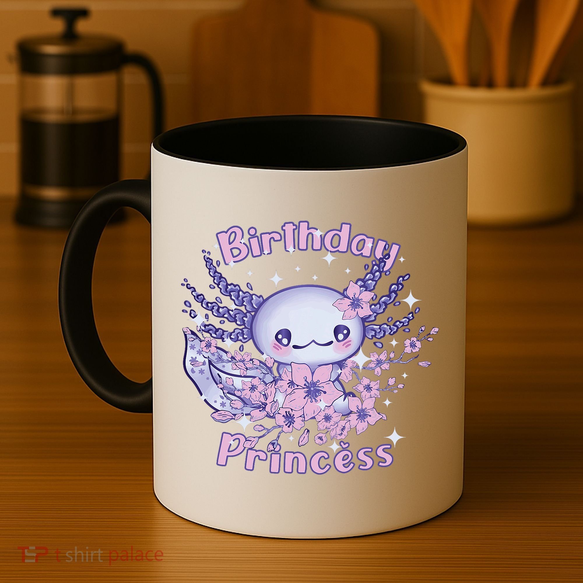 Birthday Princess And Axolotl Birthday Coffee Mug