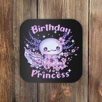Birthday Princess And Axolotl Birthday Coaster thumb 0
