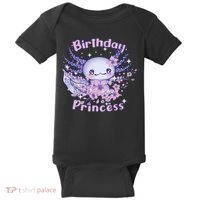Birthday Princess And Axolotl Birthday Baby Bodysuit thumb 0