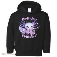 Birthday Princess And Axolotl Birthday Toddler Hoodie thumb 0