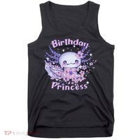 Birthday Princess And Axolotl Birthday Tank Top thumb 0