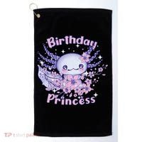 Birthday Princess And Axolotl Birthday Golf Towel thumb 0