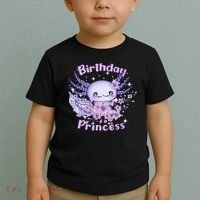 Birthday Princess And Axolotl Birthday Toddler T-Shirt thumb 2