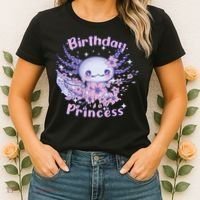 Birthday Princess And Axolotl Birthday Women's T-Shirt thumb 2