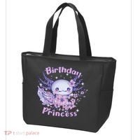 Birthday Princess And Axolotl Birthday Tote Bag thumb 3