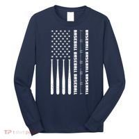 Baseball Player American Flag Patriotic Boy Baseball Long Sleeve Shirt thumb 0