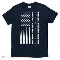 Baseball Player American Flag Patriotic Boy Baseball T-Shirt thumb 0