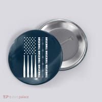 Baseball Player American Flag Patriotic Boy Baseball Button thumb 0