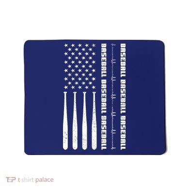 Baseball Player American Flag Patriotic Boy Baseball Mousepad